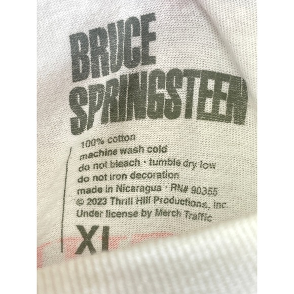 Bruce Springsteen Born in USA Graphic T Shirt Concert Band Tee White Men's XL - Picture 5 of 7